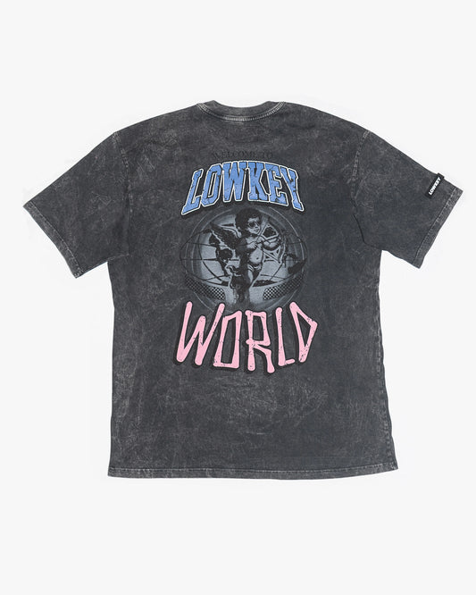 Lowkey camiseta negra wash - graphics 01