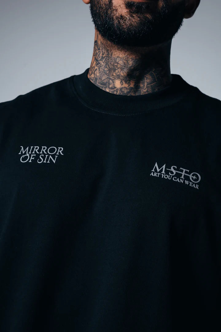 Manifesto Camiseta oversize básica mof negra