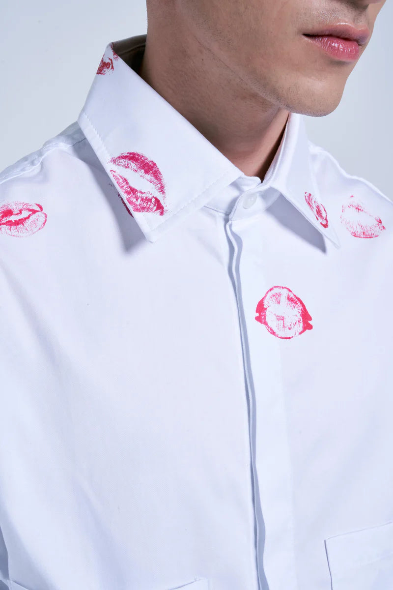 Sinners too much irony! white overshirt