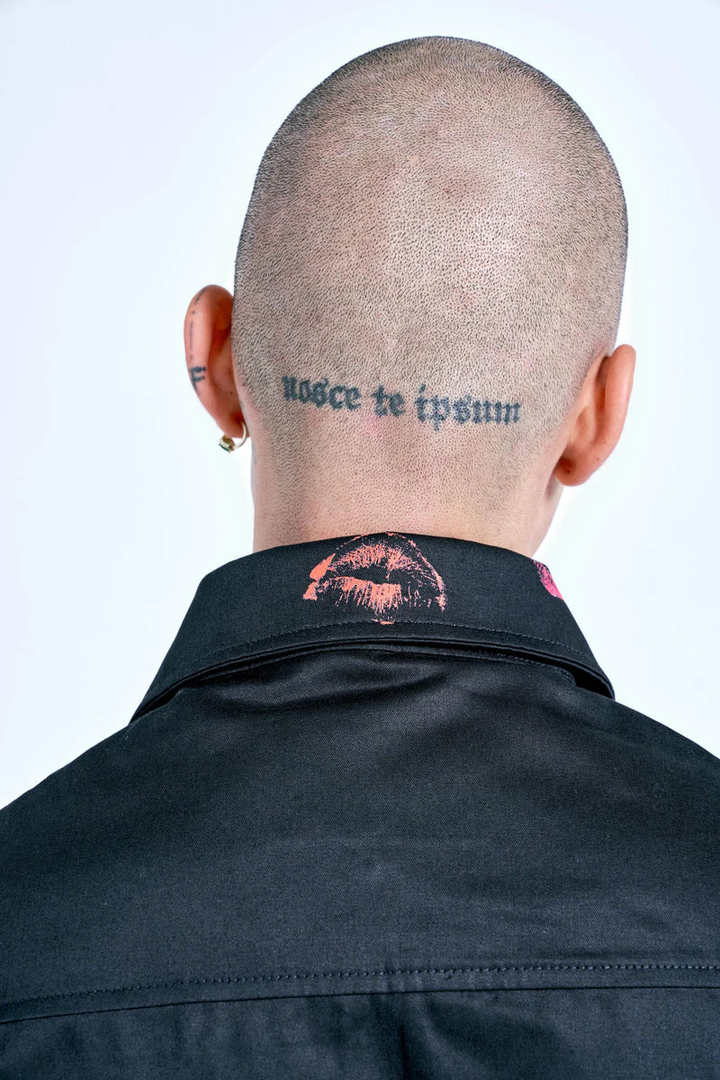Sinners too much irony! black overshirt