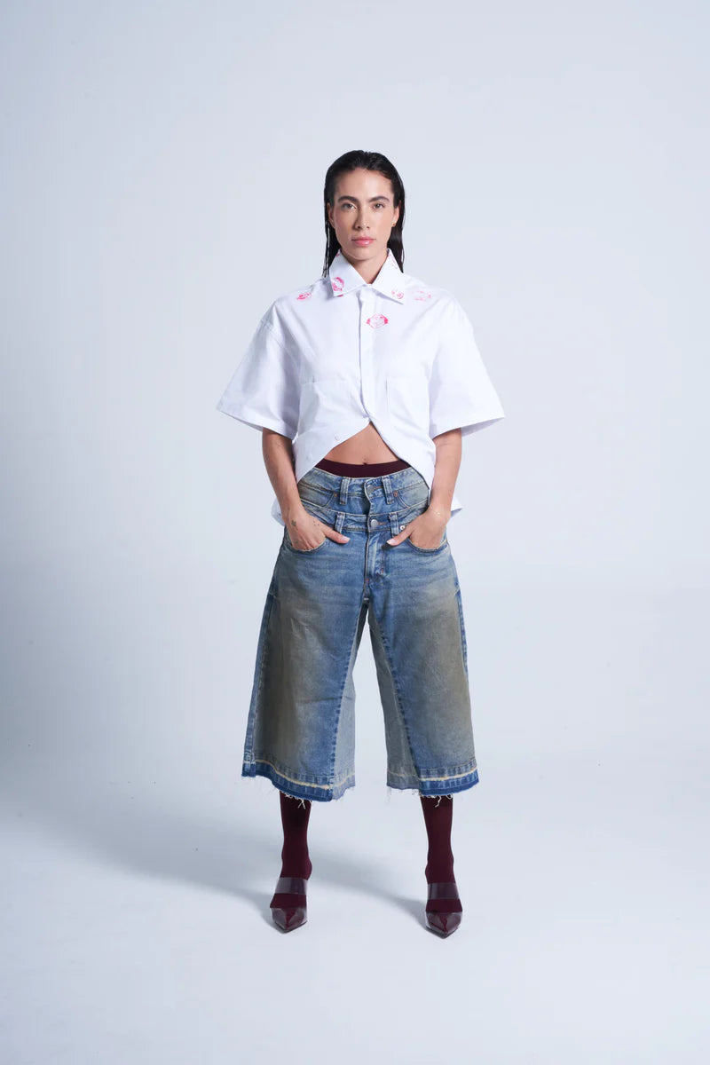 Sinners too much irony! white overshirt