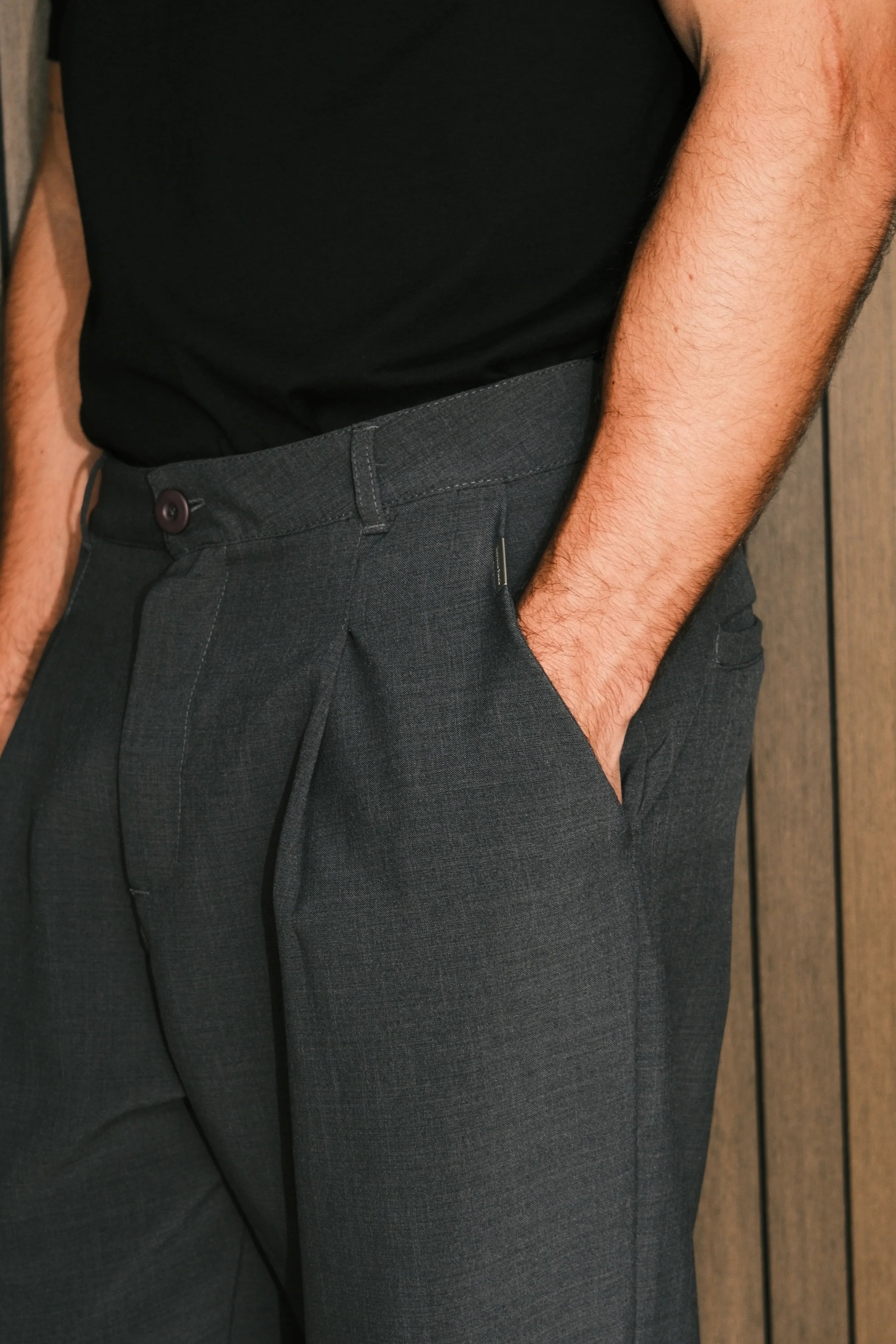 Birmano daisugi dark gray pant