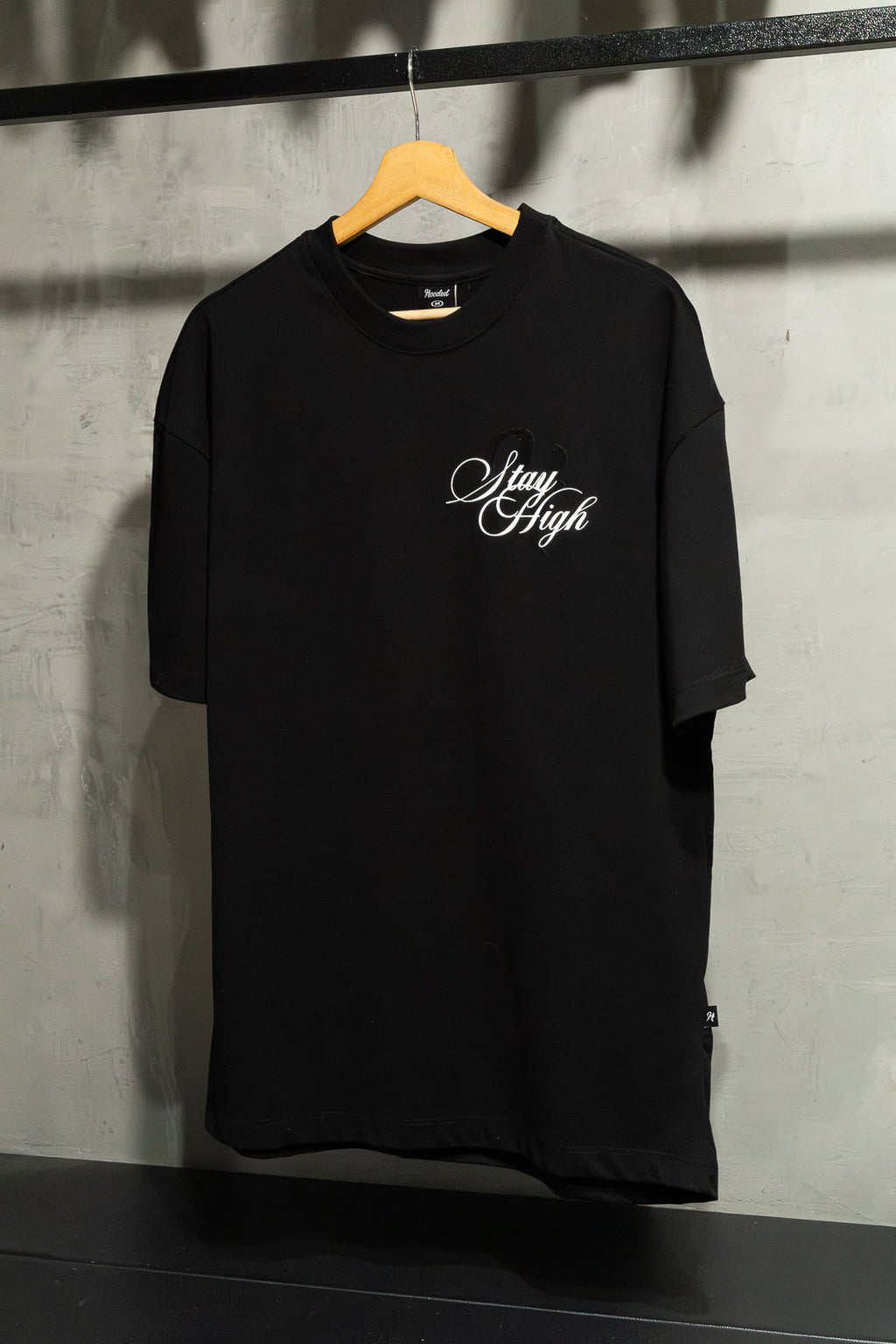 Hooded Stay High Black T-Shirt