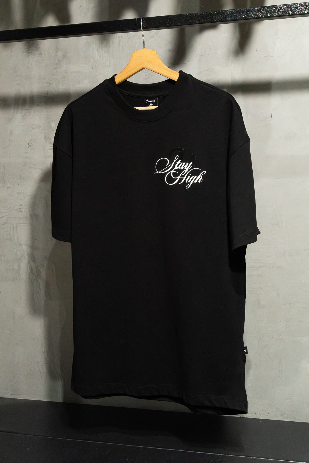 Hooded Stay High Black T-Shirt