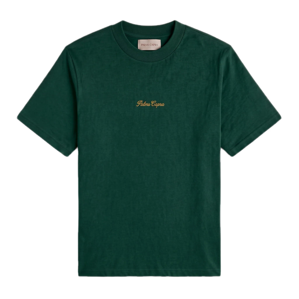 Palms Capra Embroidered Green Tshirt