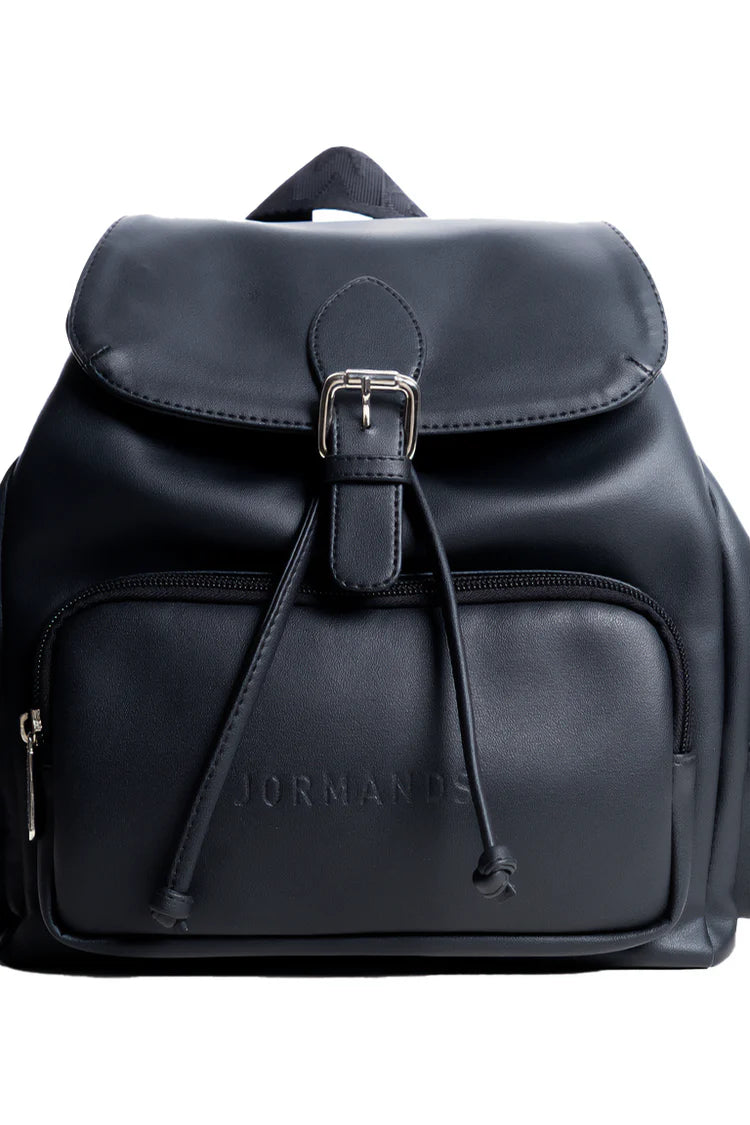 JORMANDS BLACK FLAP BACKPACK