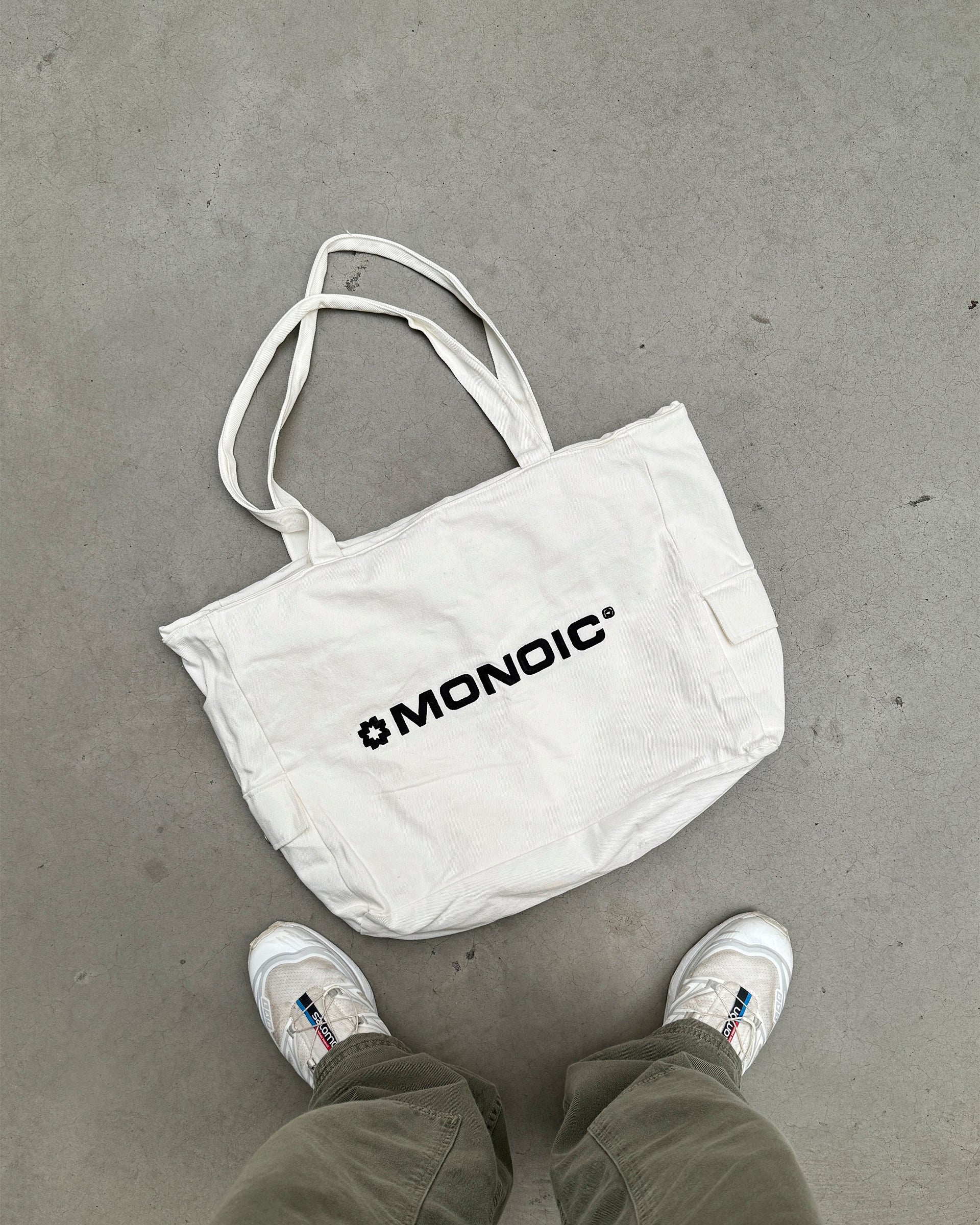 Monoic Tote Bag - Drill Crema