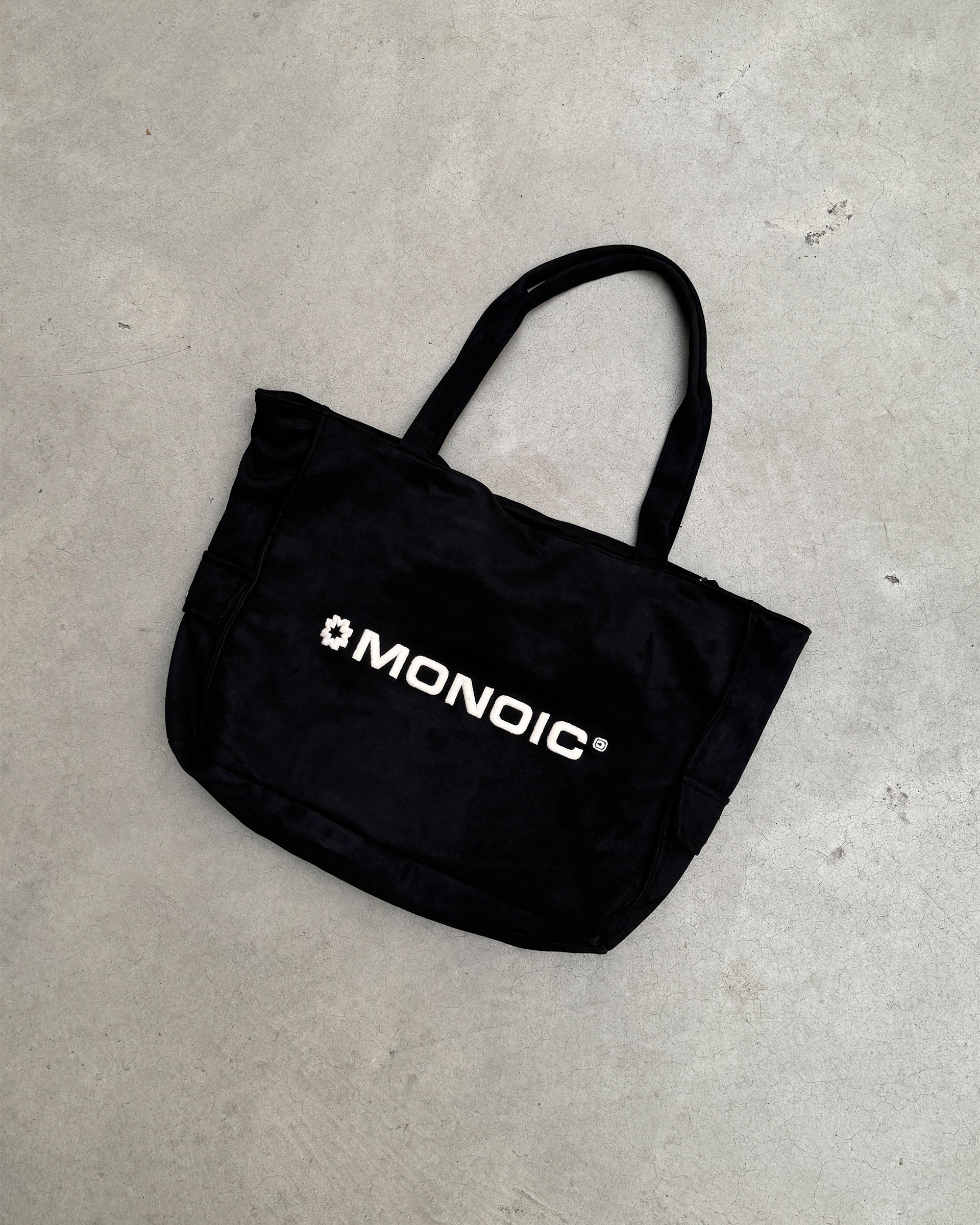 Monoic Tote Bag - Gamuza Negro Oscuro