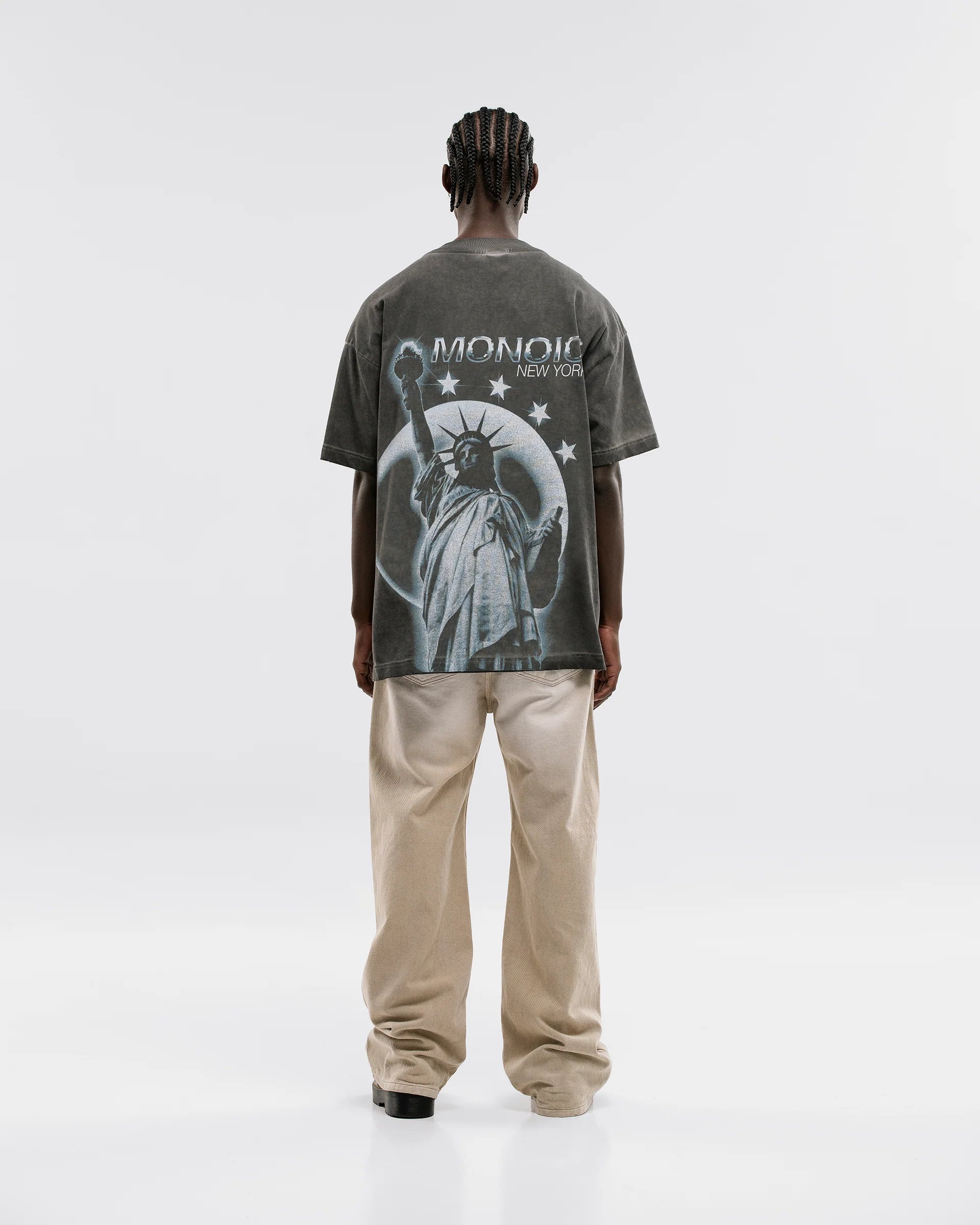 Monoic Camiseta Liberty - Gris Desgastado