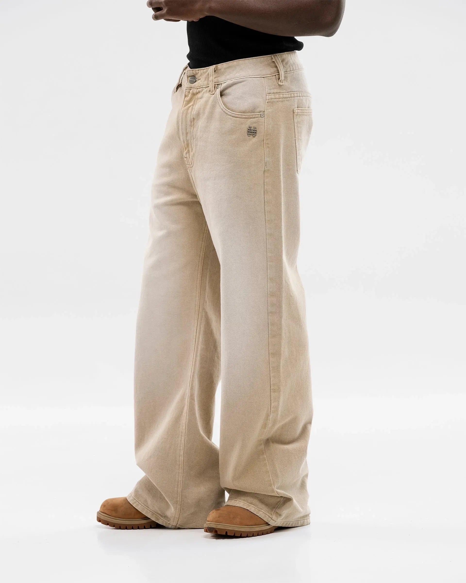 Monoic Wide Fit Jean - Khaki