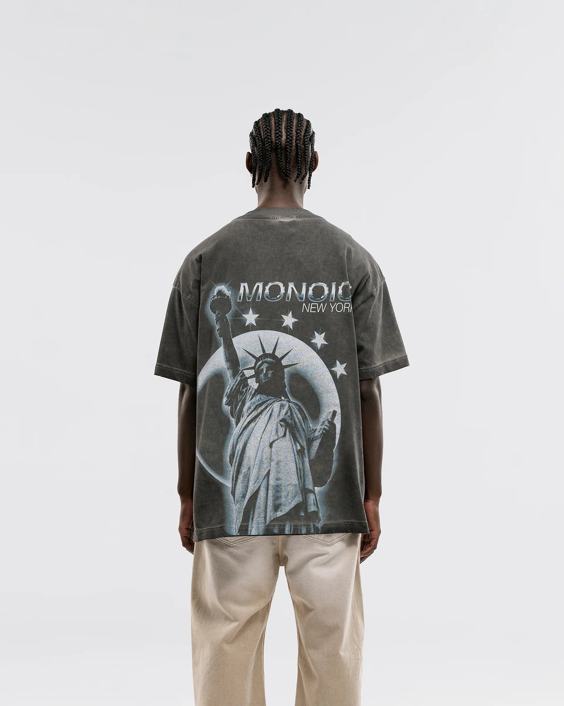 Monoic Camiseta Liberty - Gris Desgastado