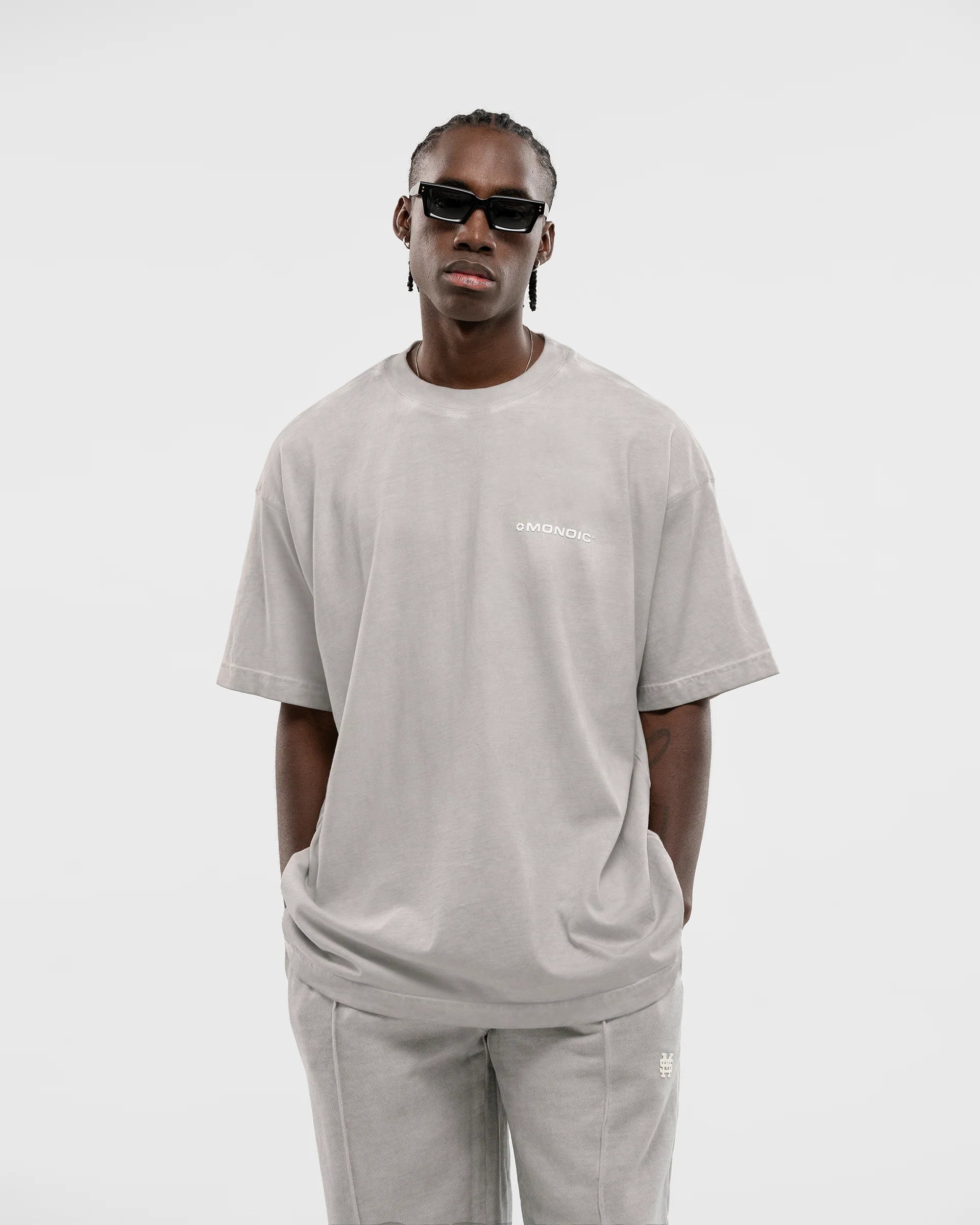 Monoic Camiseta Oversized Básica V2 - Gris Desgastado