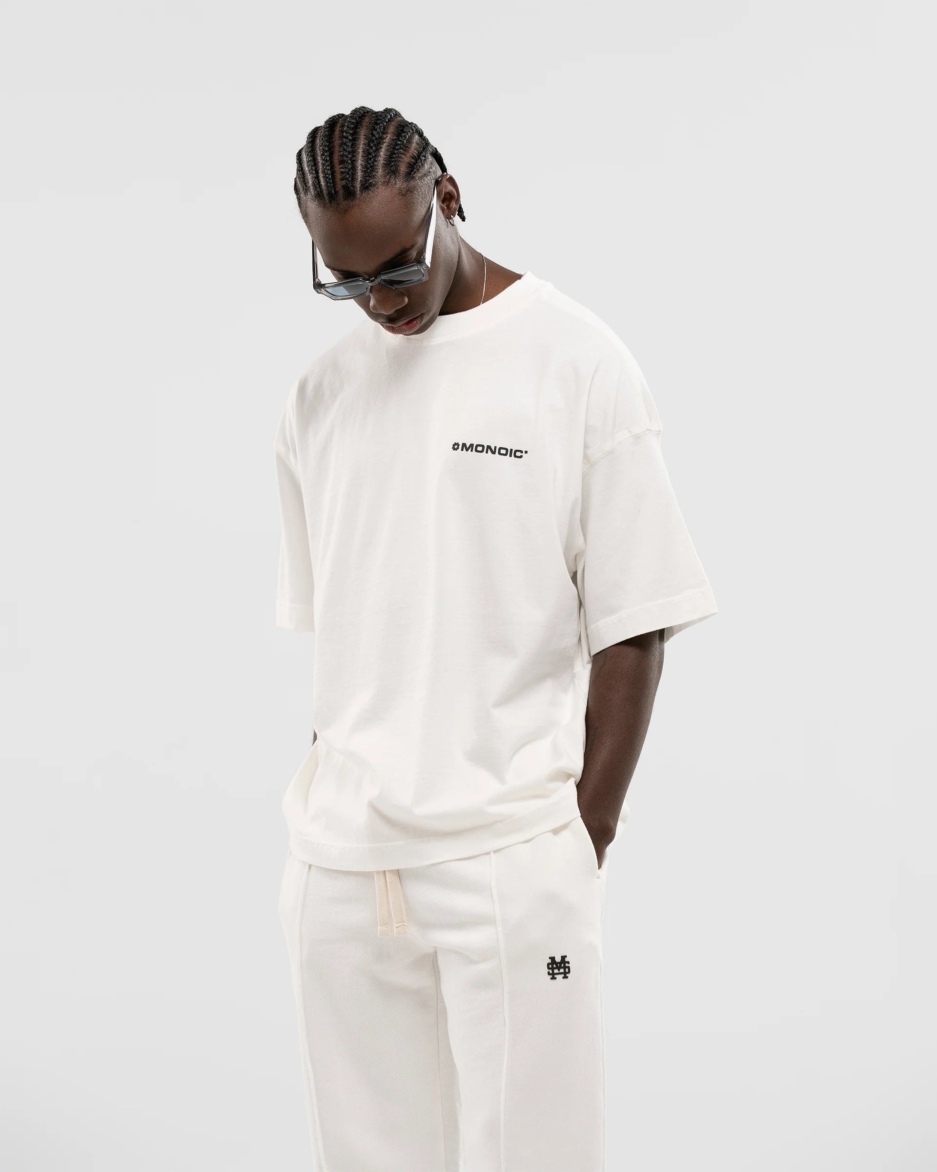 Monoic Camiseta Boxy Fit Básica V2 - Off White