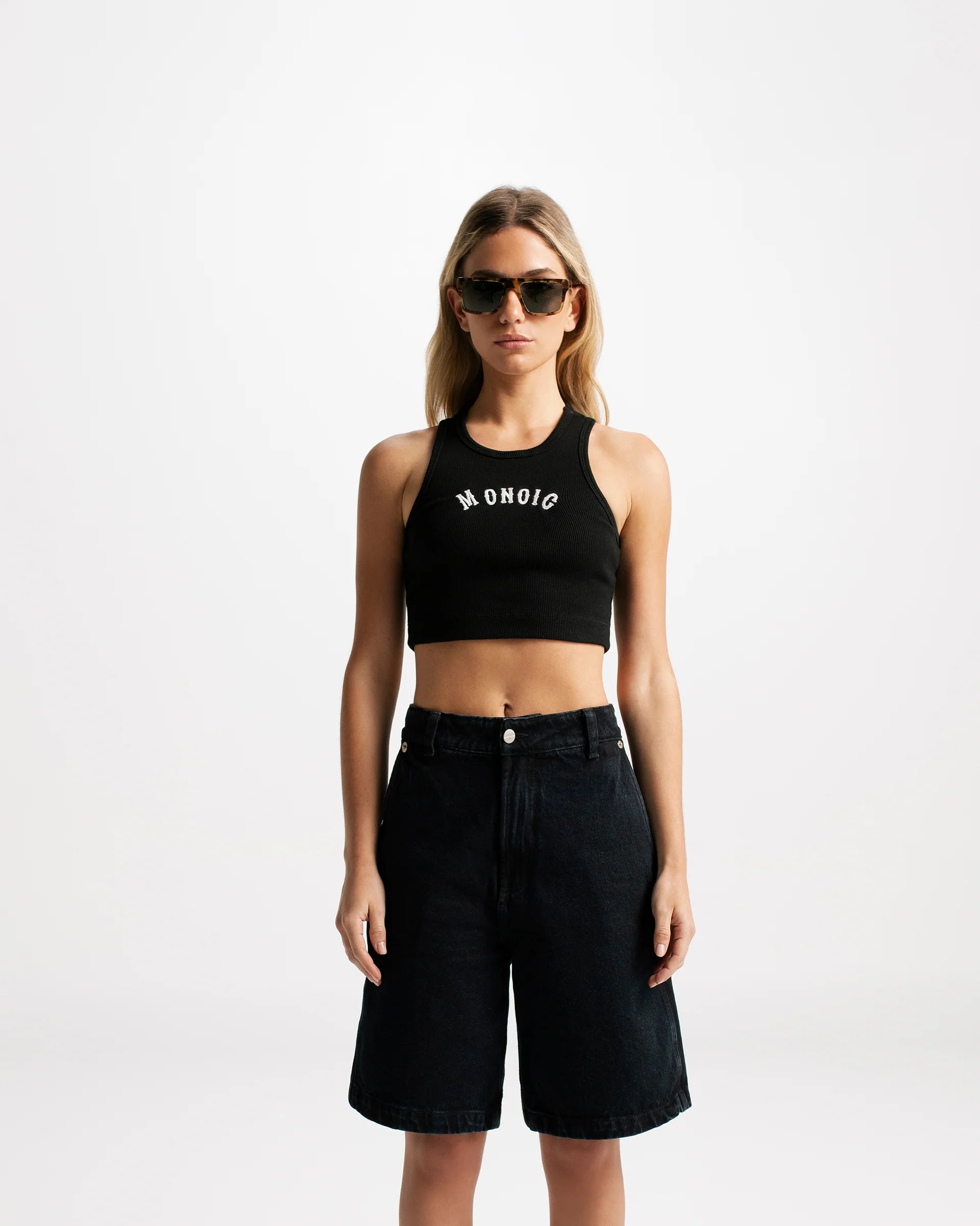 Monoic Baseball Top - Negro Oscuro