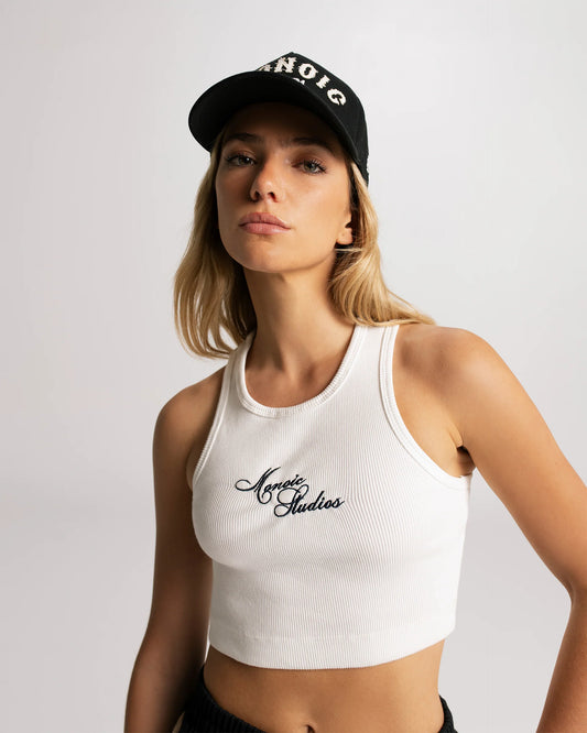 Monoic Baseball Top Blanco Hueso