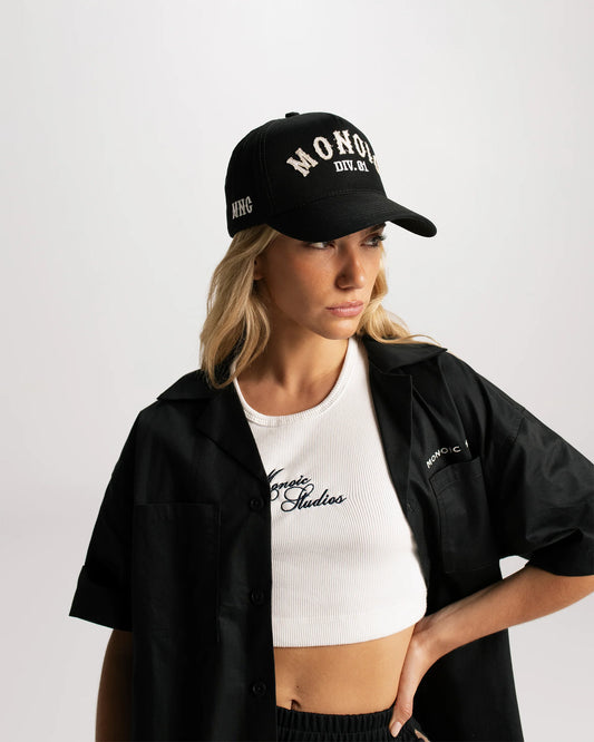Monoic Baseball Top Blanco Hueso