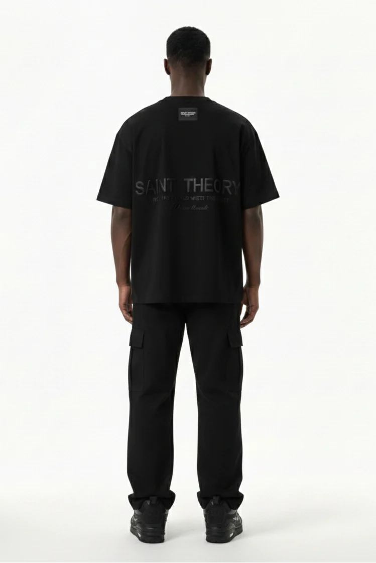 Saint Theory camiseta hilos divinos negro negro