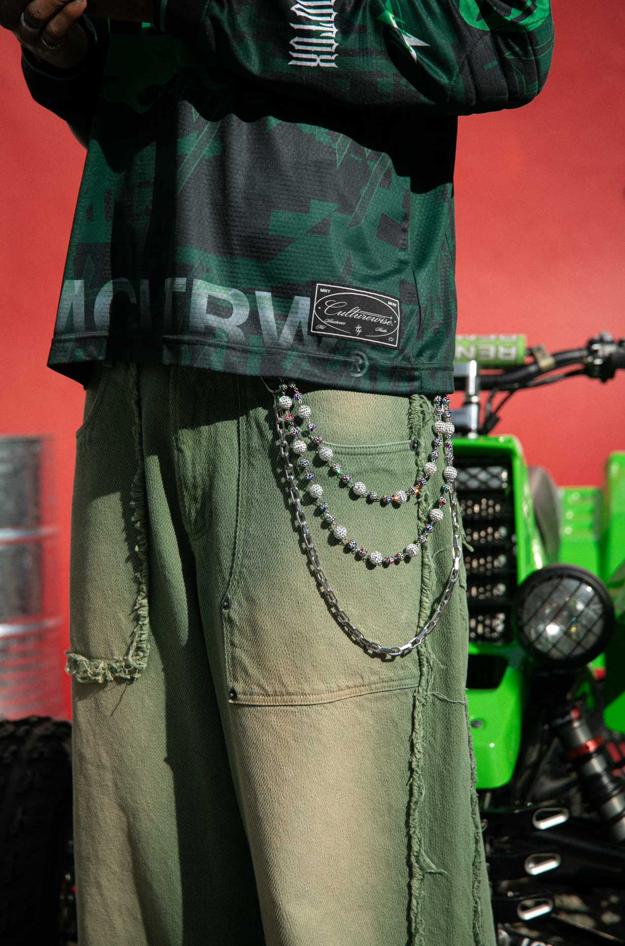 Culturewise pantalon baggy verde CWQ3BAGGY-V