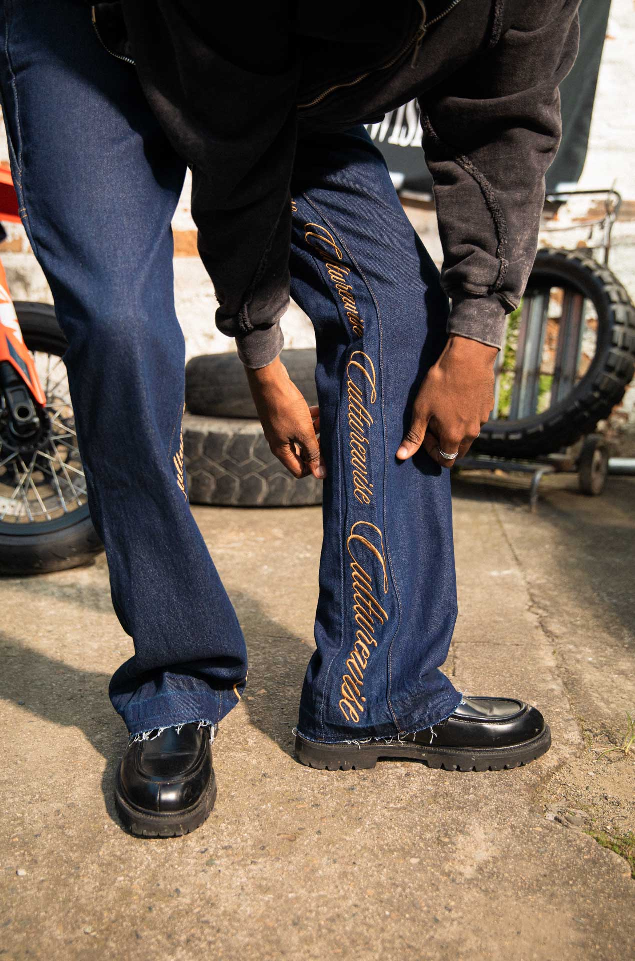 Culturewise jean flare azul raw CWQ3FLARE-01