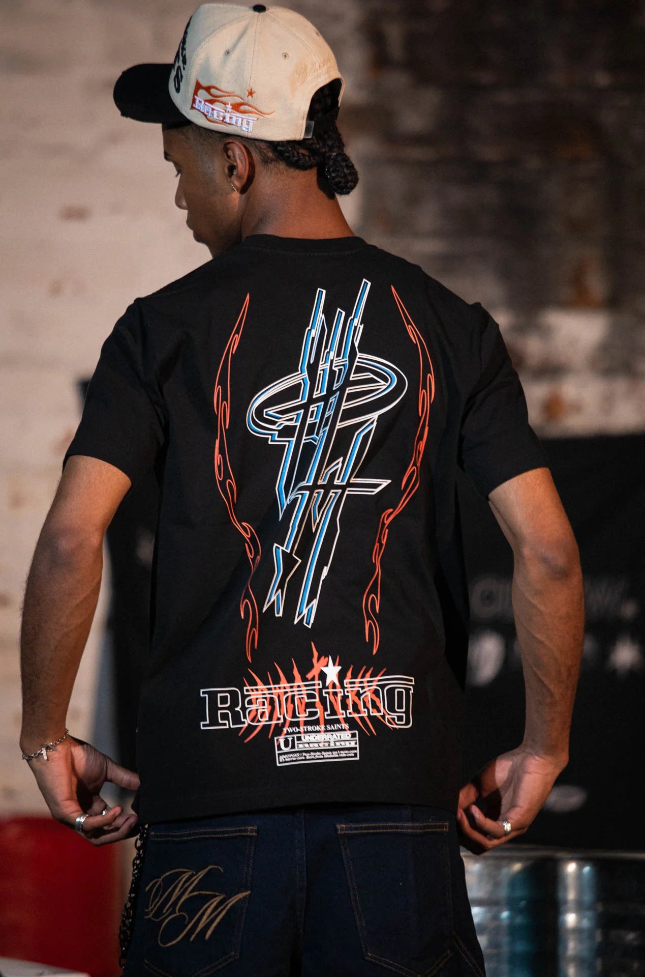 Culturewise camiseta regular racing negro CWREGQ3RACING