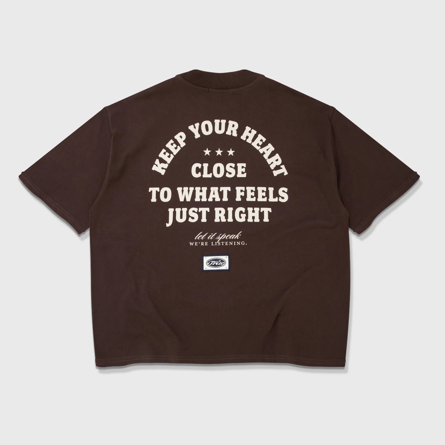 True Heart Boxy Tee - Brown