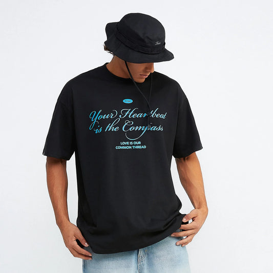 True Heartbeat Oversized T-Shirt - Black