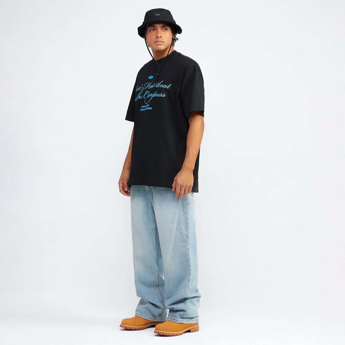 True Heartbeat Oversized T-Shirt - Black