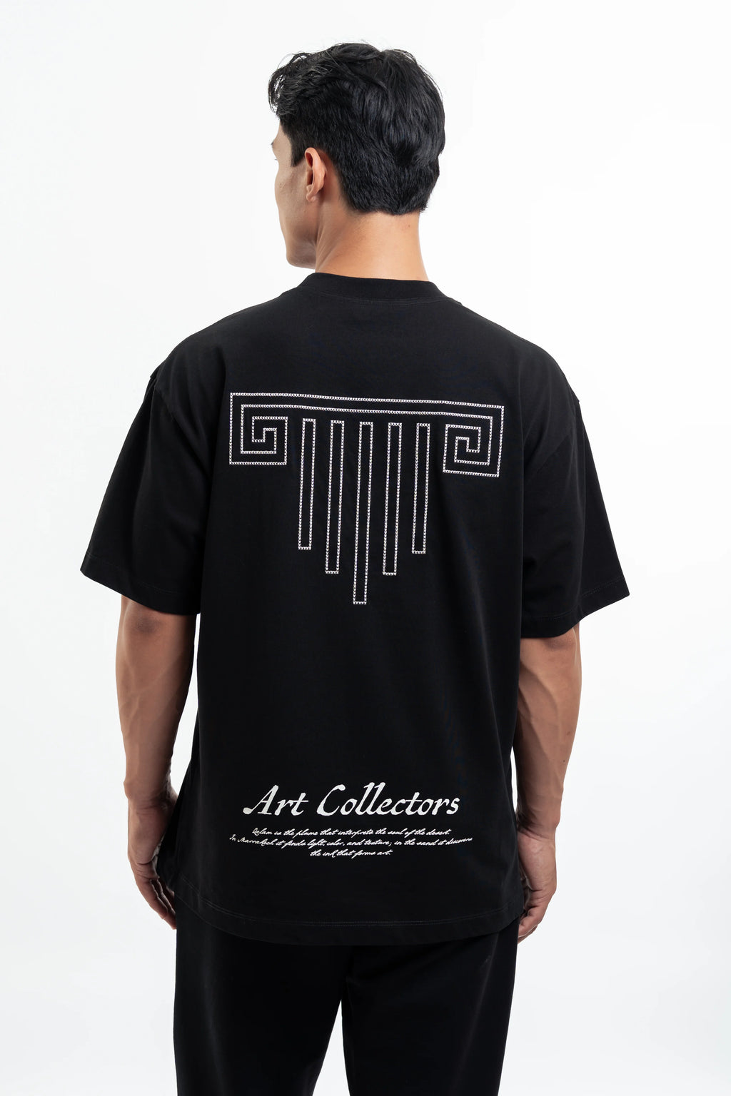 Artdist Trace Black Semioversized Fit T-Shirt