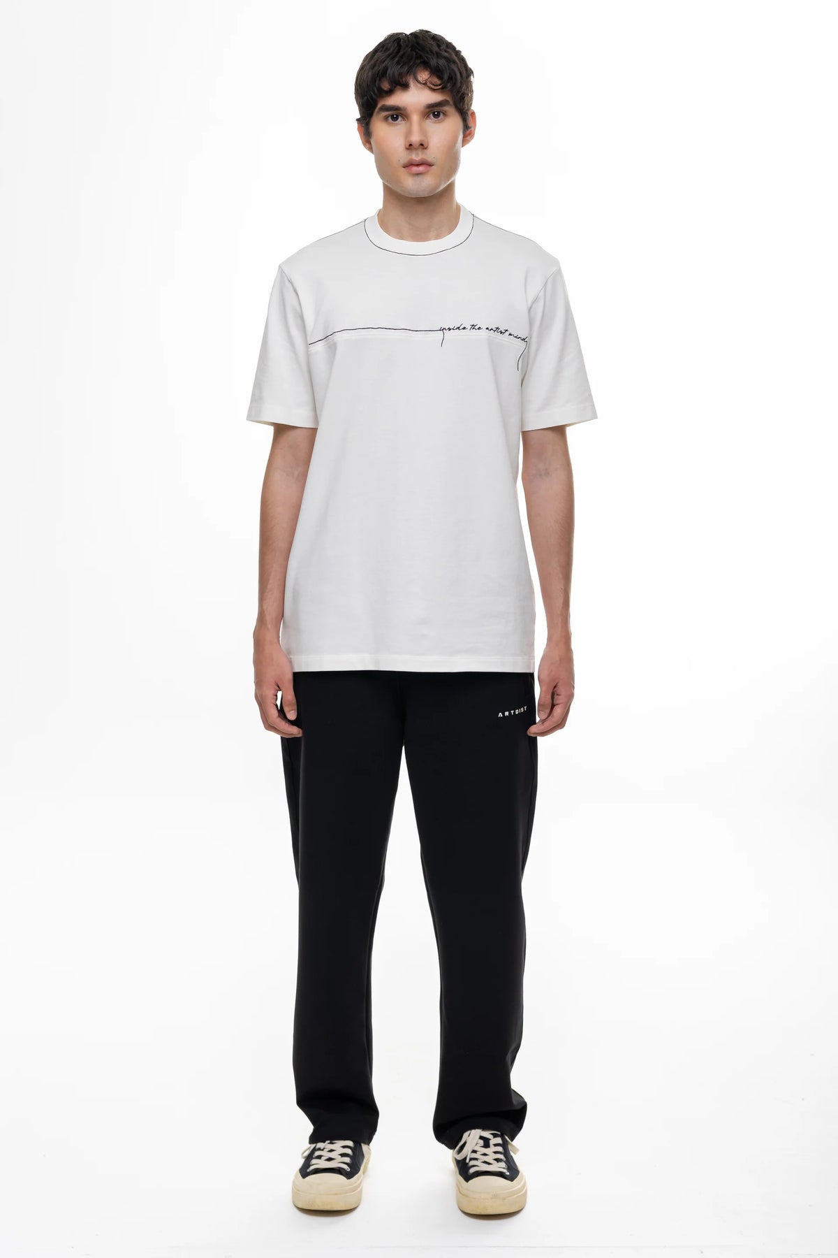 Artdist Stroke Ivory Regular Fit T-Shirt