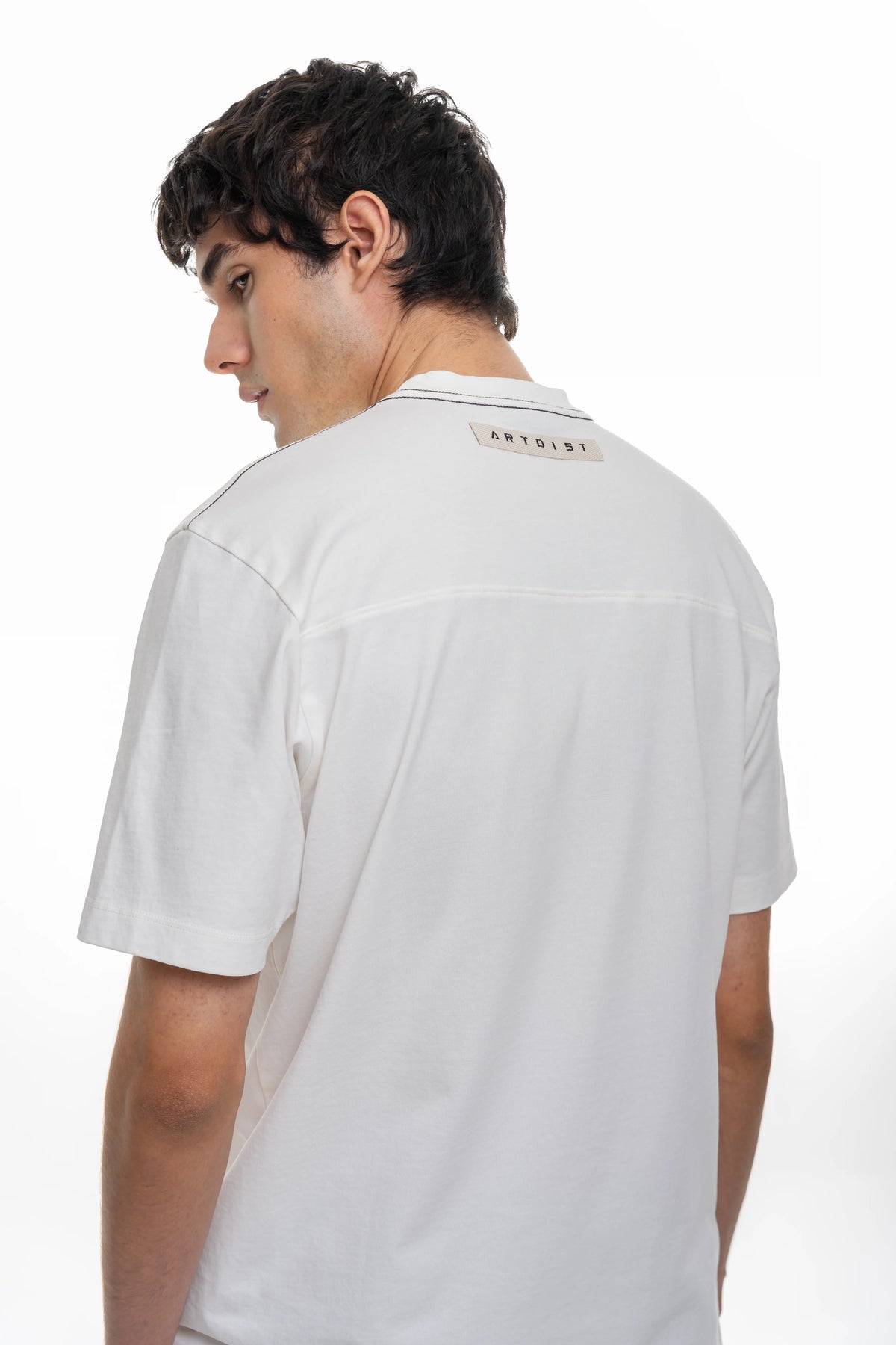 Artdist Stroke Ivory Regular Fit T-Shirt