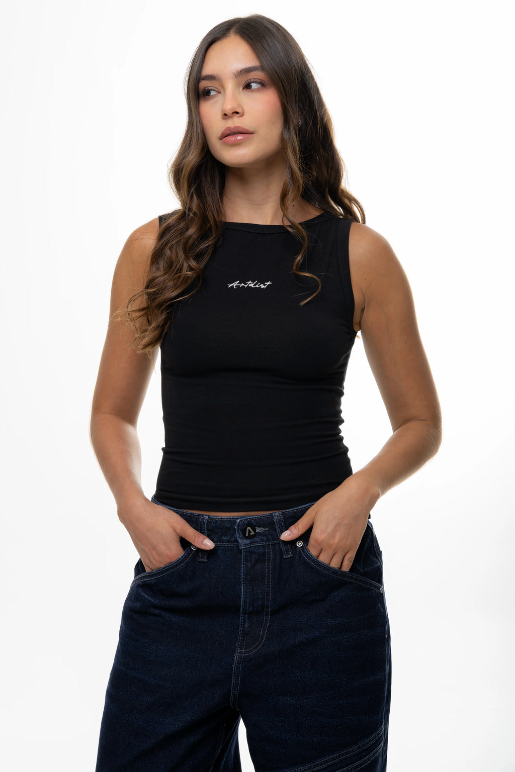 Artdist Grain Black Tank Top