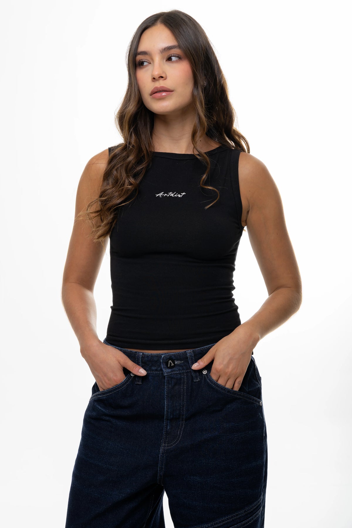 Artdist Grain Black Tank Top
