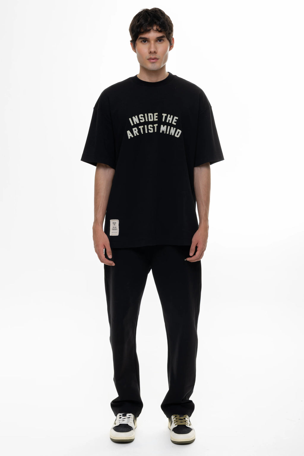 Artdist Mind Black Semioversized Fit T-Shirt