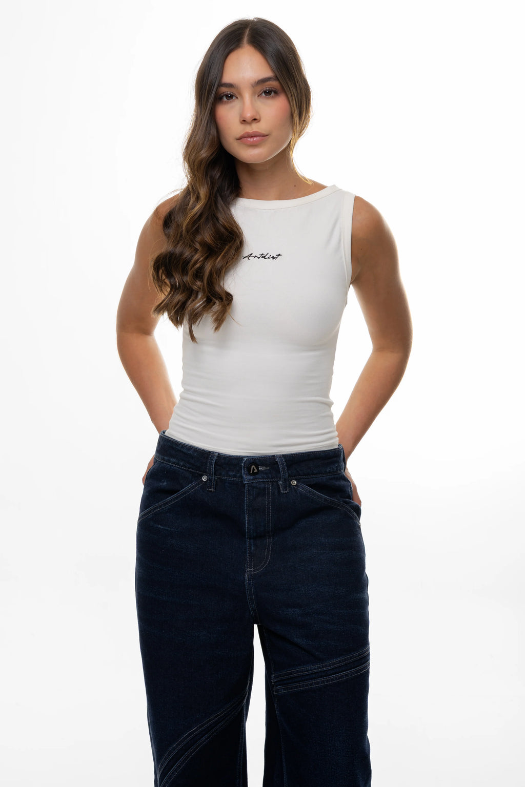 Artdist Grain Ivory Tank Top