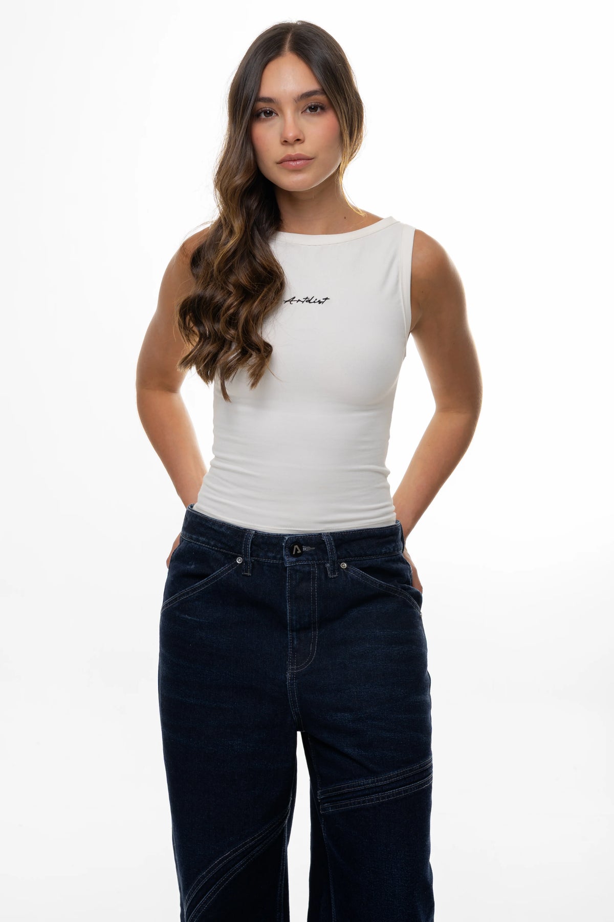 Artdist Grain Ivory Tank Top