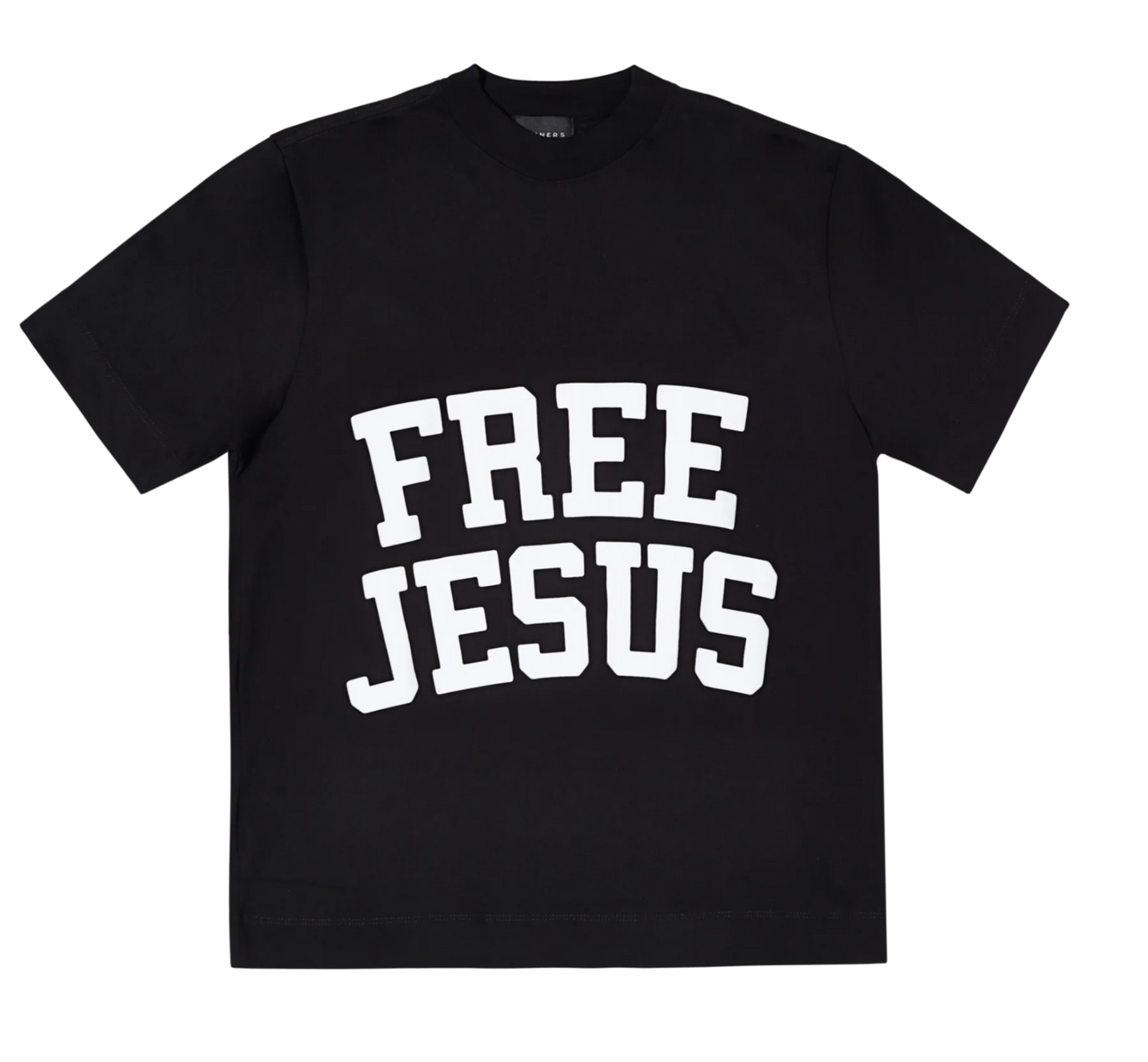 Sinners free jesus black t-shirt