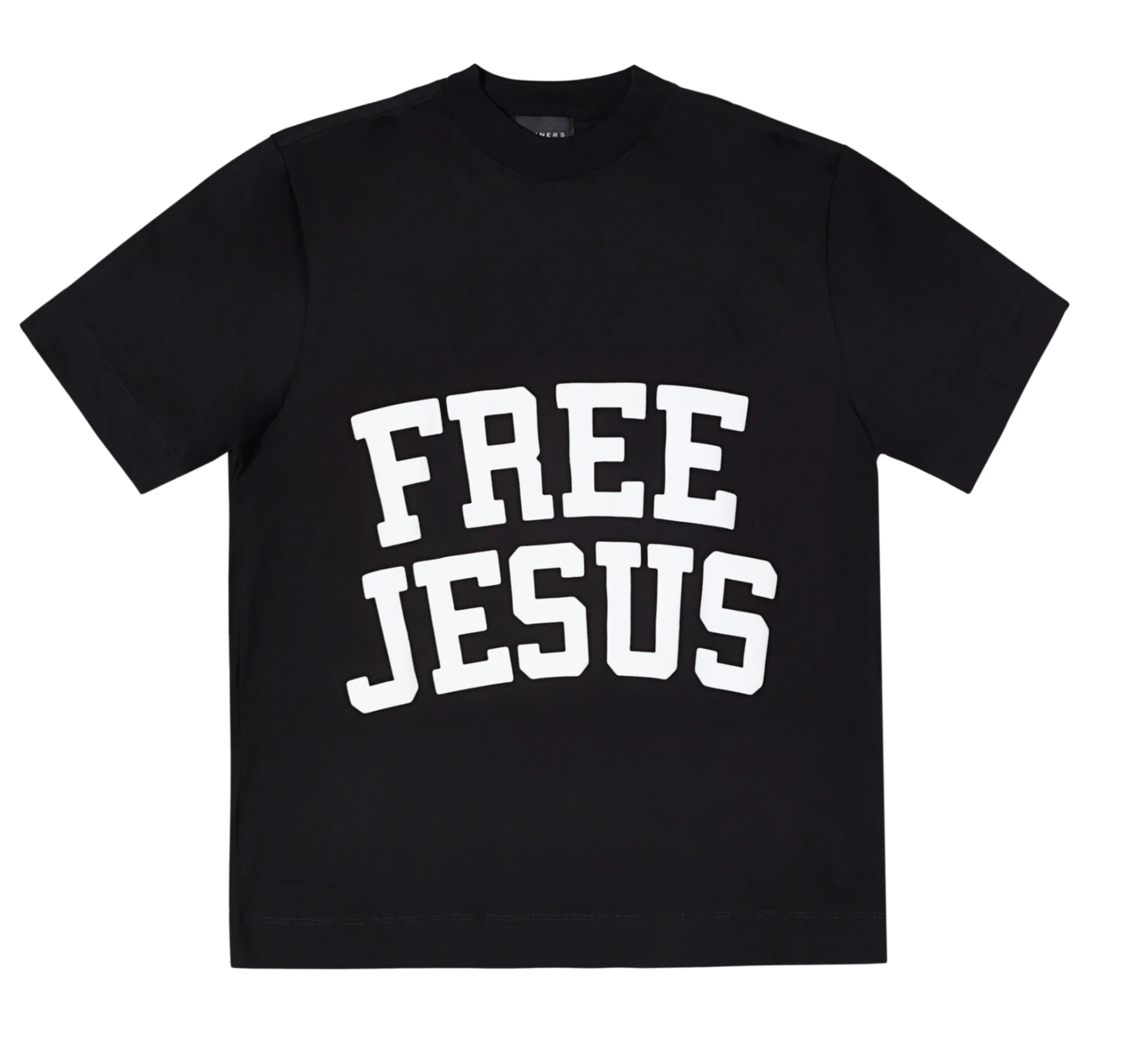 Sinners free jesus black t-shirt