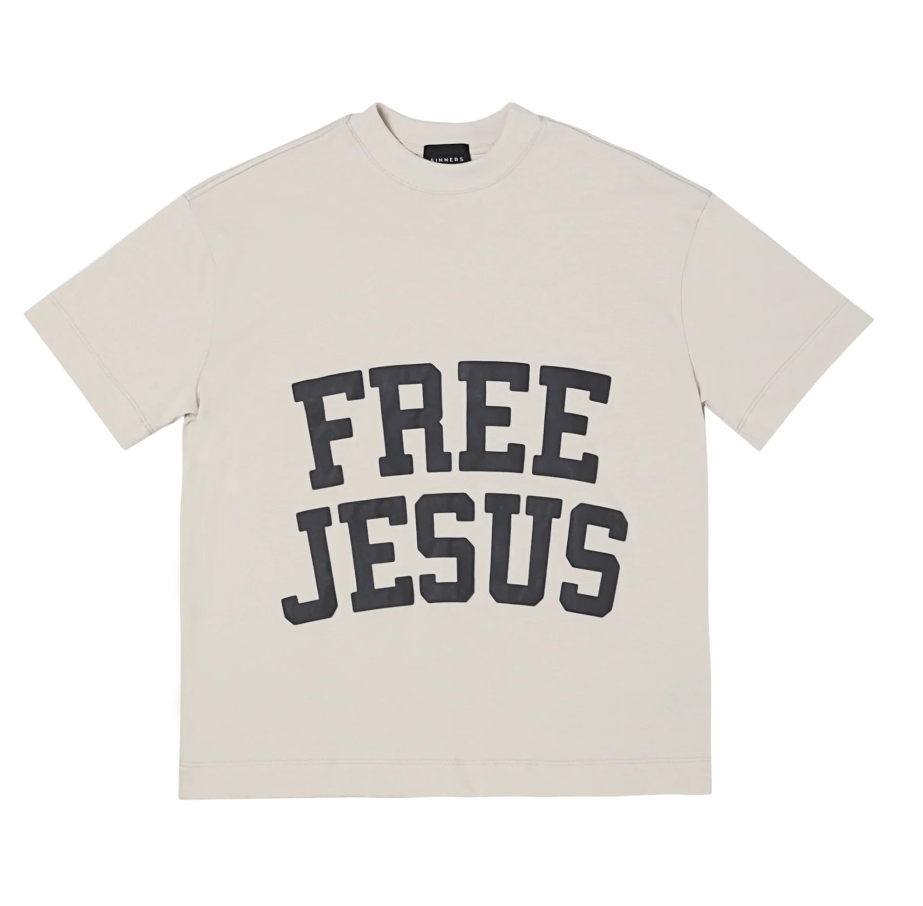 Sinners free jesus olive t-shirt