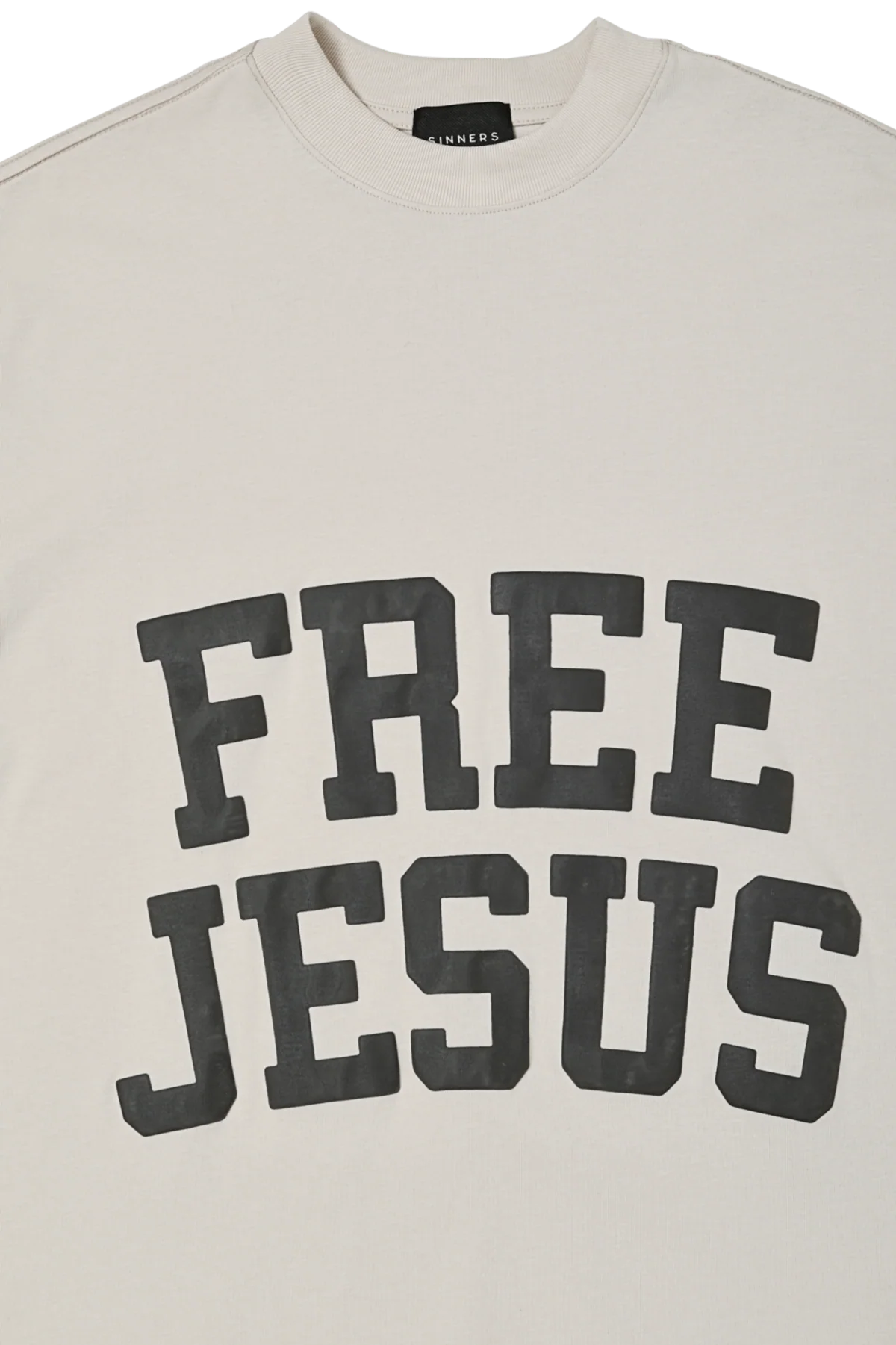 Sinners free jesus olive t-shirt