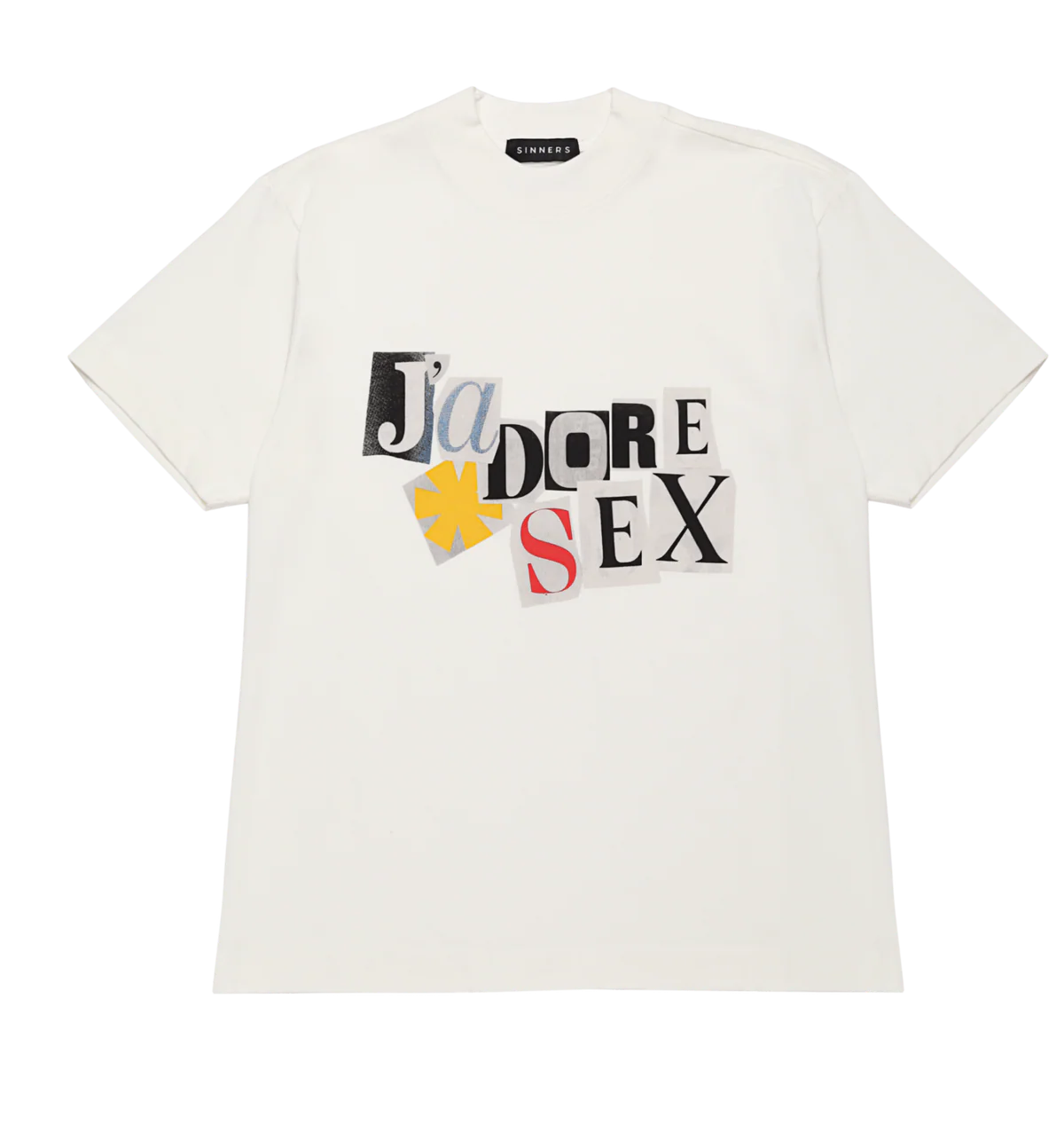Sinners j'adore sex creme t-shirt