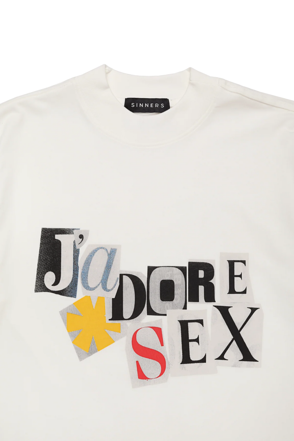 Sinners j'adore sex creme t-shirt