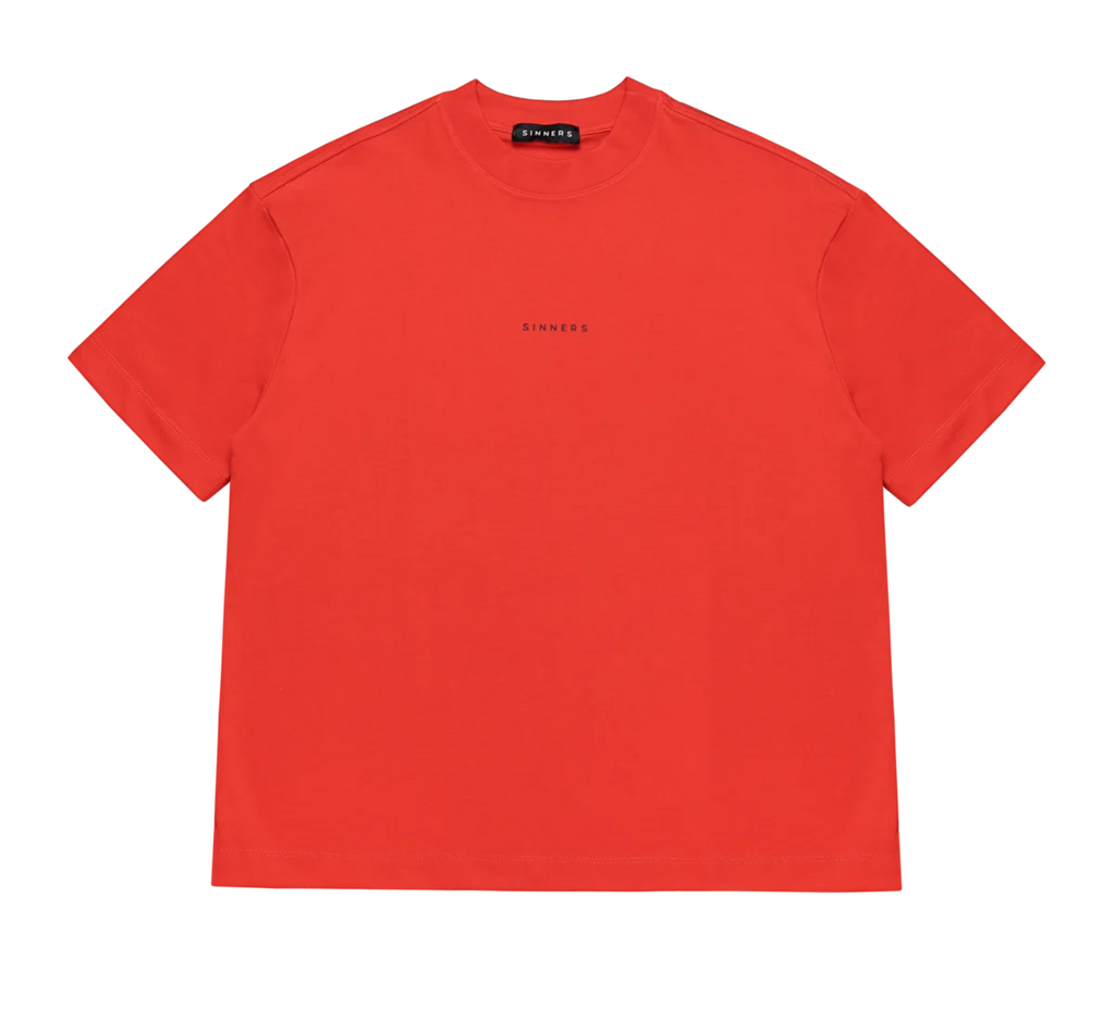 Sinners logo red t-shirt
