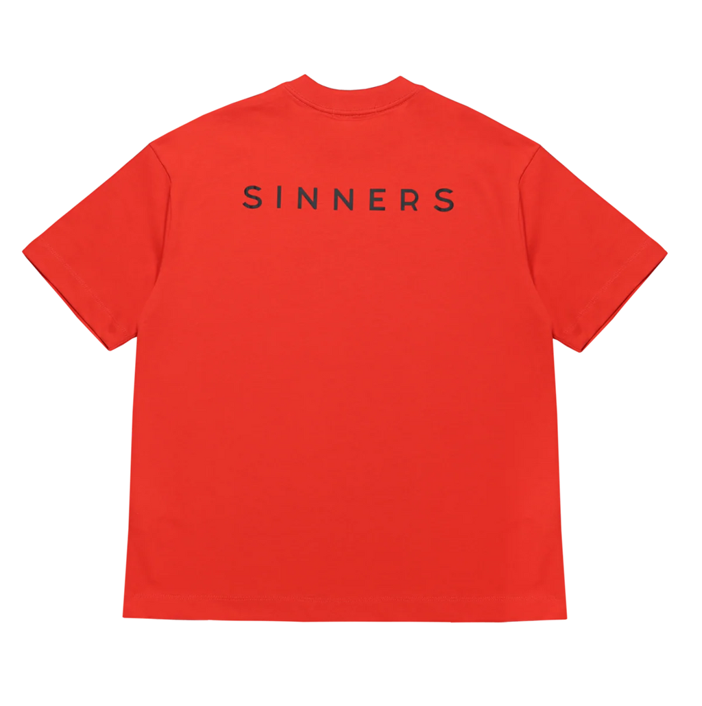 Sinners logo red t-shirt