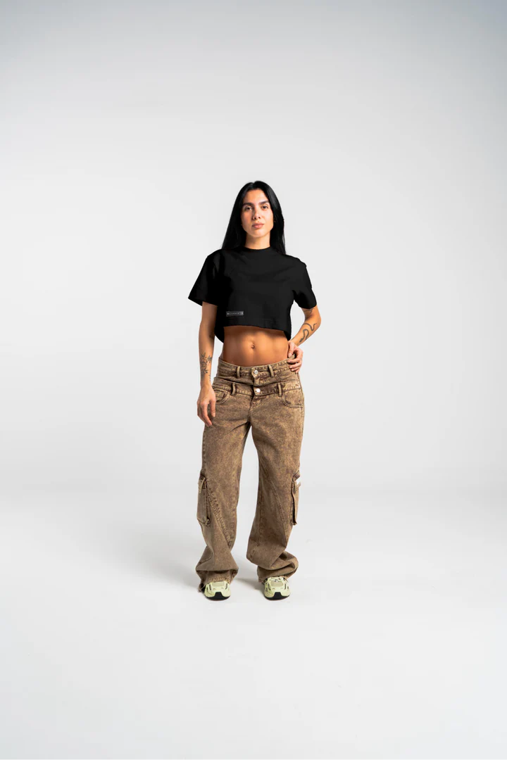 Aurum black born to fly croptop