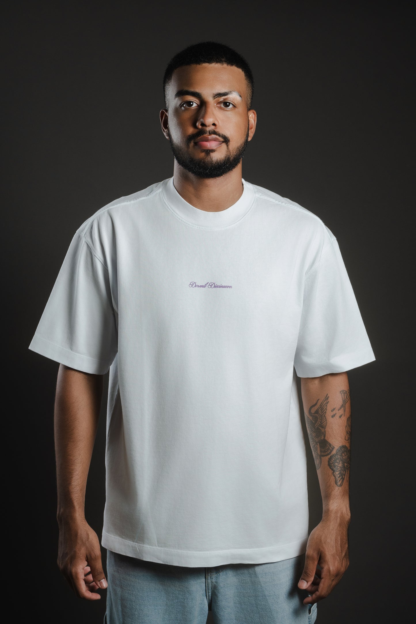 Rodca Camiseta blanca con morado ROD-19045