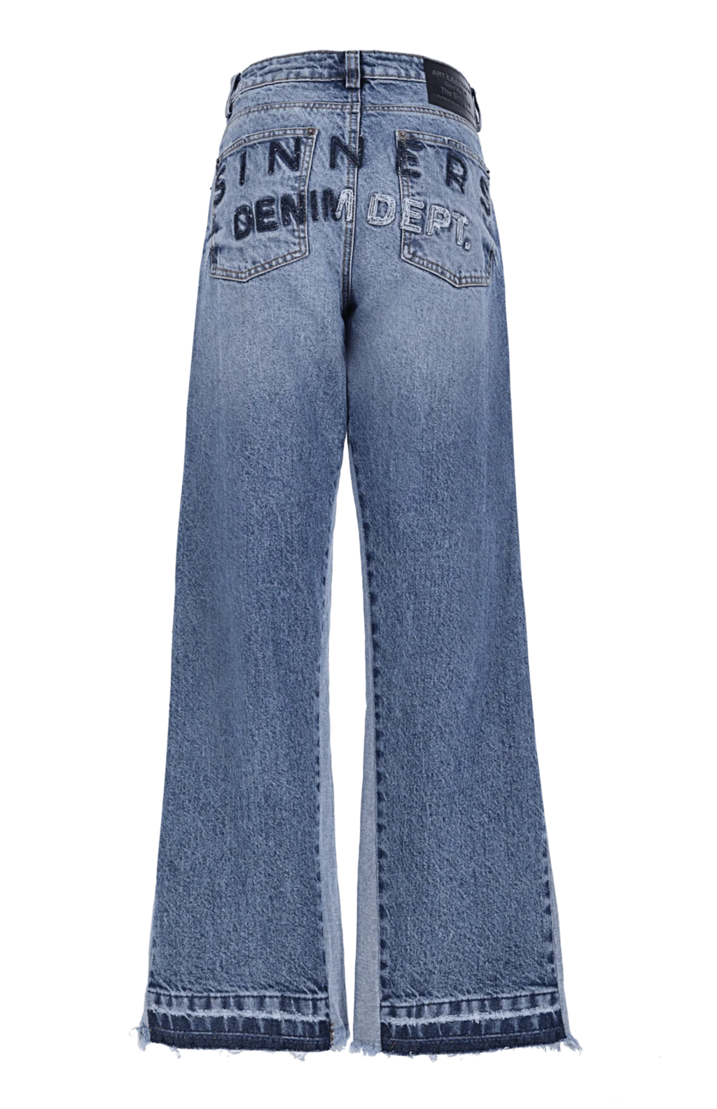Sinners embroidered flared jeans