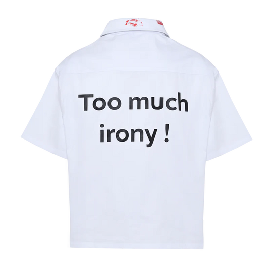 Sinners too much irony! white overshirt