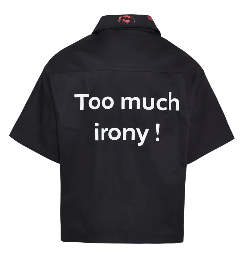 Sinners too much irony! black overshirt