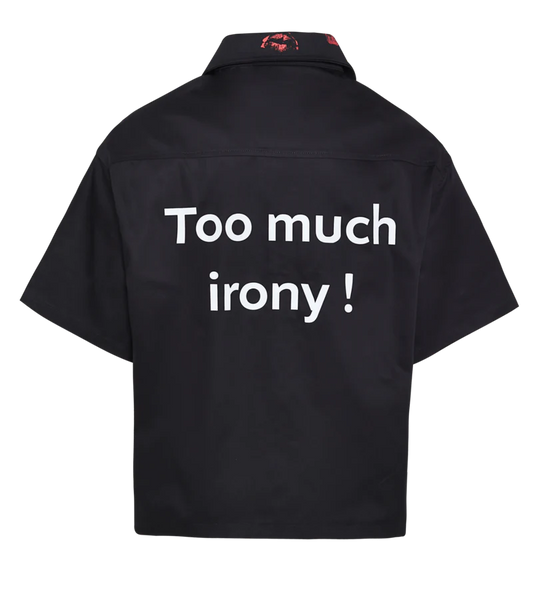 Sinners too much irony! black overshirt