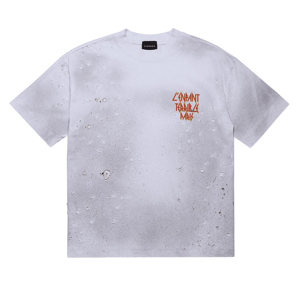 Sinners def shotgun white t-shirt